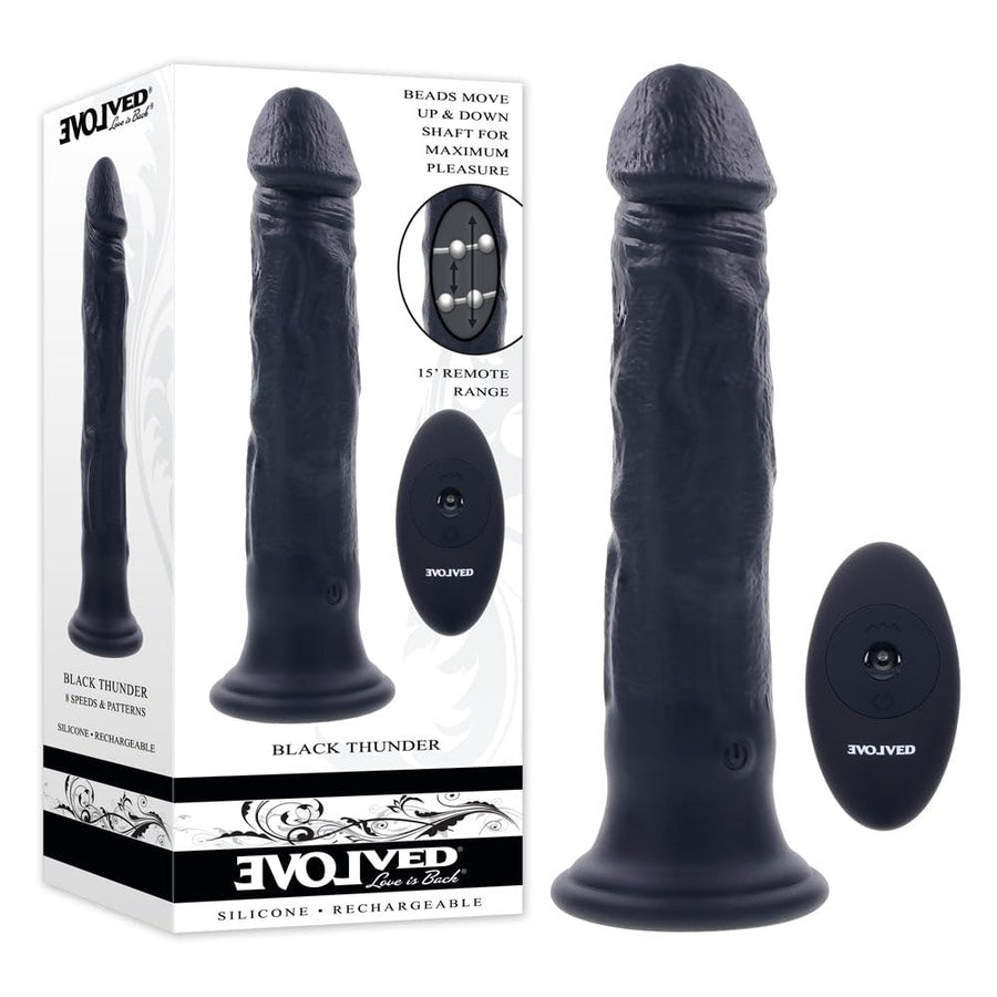 Evolved Black Thunder Dildo with remote
