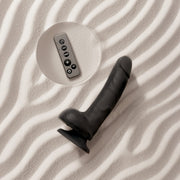 ROTATING & VIBRATING REALISTIC DILDO - L - BLACK