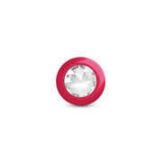 RUBY Ombre - MEDIUM Cheeky Charms Eluxe Vibrating  Plug With Remote - Clear Gem