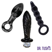 Dark Curiosity Set – All-Glass Anal Plug Trio