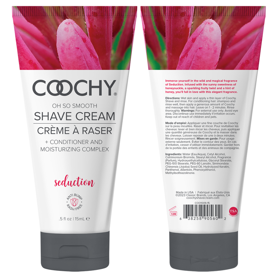 Coochy Shave Cream - SEDUCTION tube 0.5 fl oz | 15 mL