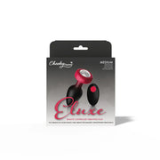 RUBY Ombre - MEDIUM Cheeky Charms Eluxe Vibrating  Plug With Remote - Clear Gem
