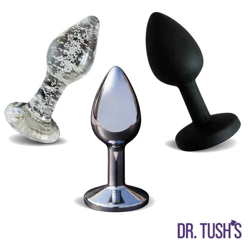 Beginner, The First Step Anal Plug Set – Glass, Metal & Silicone