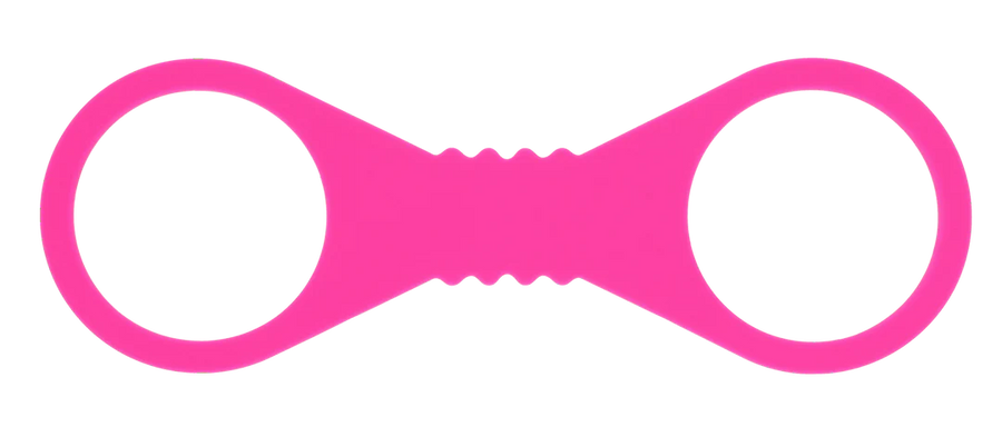 Large Hot Pink Silicone Cuffs