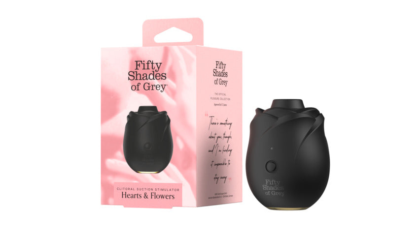 Fifty Shades of Grey Black Rose Silicone Clitoral Suction Stimulator 2.0