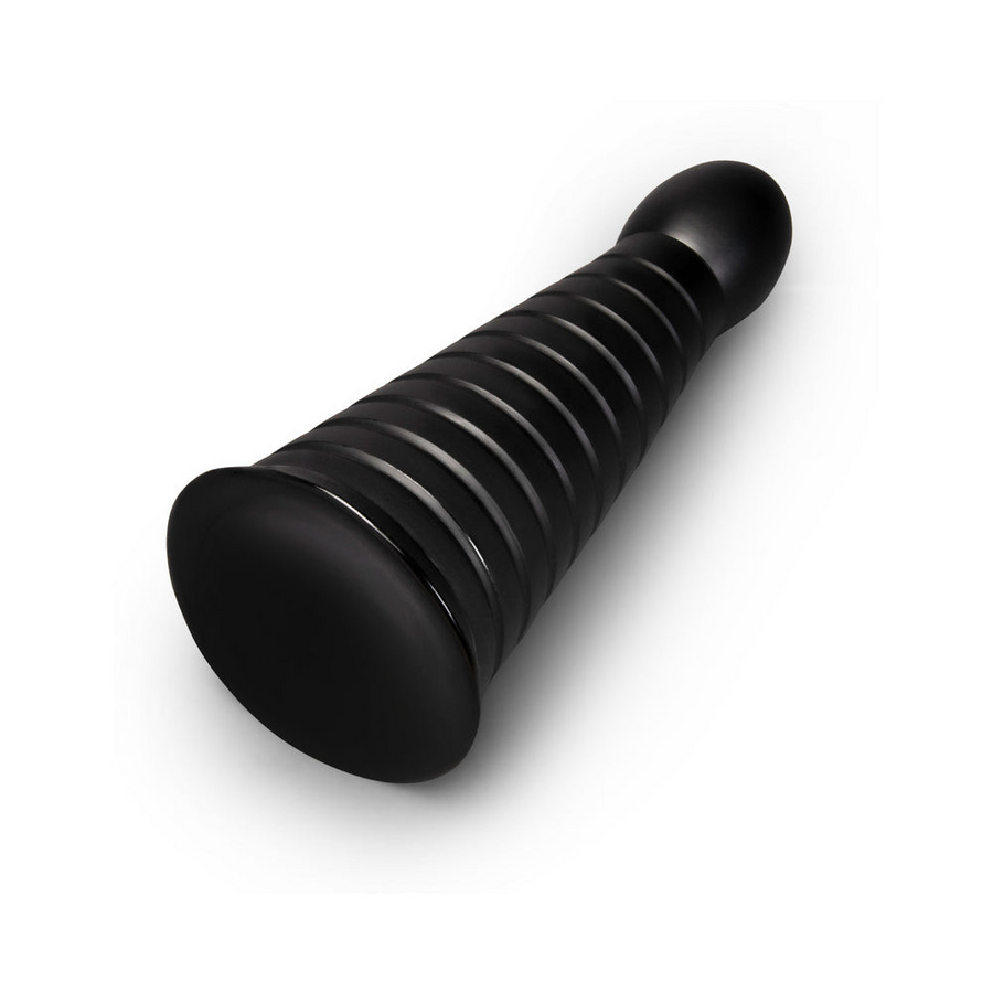 CONE - 10" TAPERED & RIBBED DILDO WITH SUCTION CUP