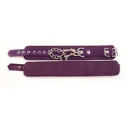 Classic Leather Ankle Cuffs - Purple