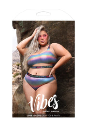 Love is Love Crop Top & Panty - QUEEN