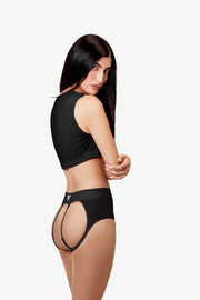 Womens Medium - JockVStrap Sheer Briefs - Black