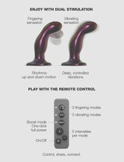 FINGERING & VIBRATING DILDO - M - PURPLE TR