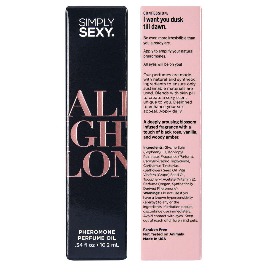 SIMPLY SEXY PHEROMONE PERFUME OIL ROLL-ON - ALL NIGHT LONG - 0.34 floz | 10.2mL