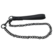 Leather Lead - Black with Black