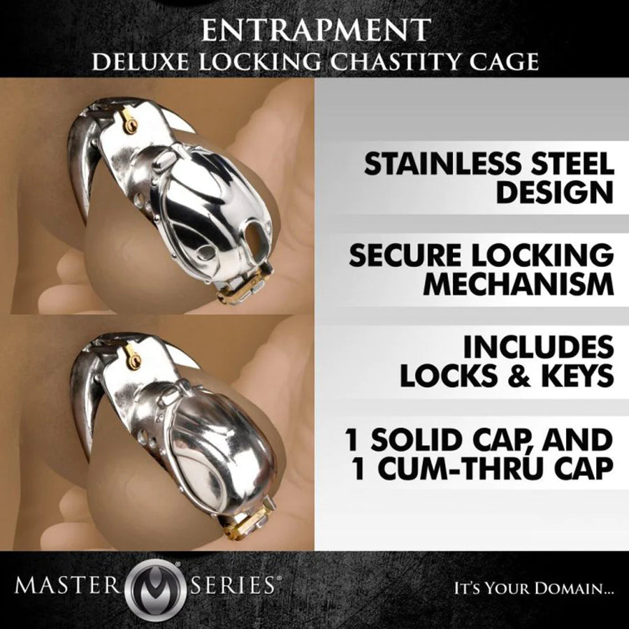 Entrapment Deluxe Locking Chastity Cage