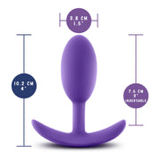 Luxe Wearable Vibra Slim Plug - Med - Purple