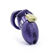 CB-6000S Cock Cage Chastity Kit - Purple Glitter