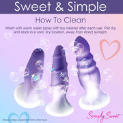 3 Piece Silicone Butt Plug Set - Purple