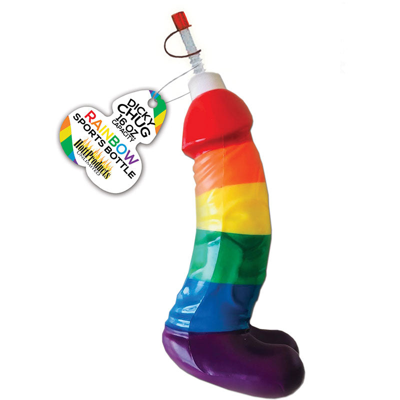 Rainbow D*cky Chug Sports Bottle 16oz