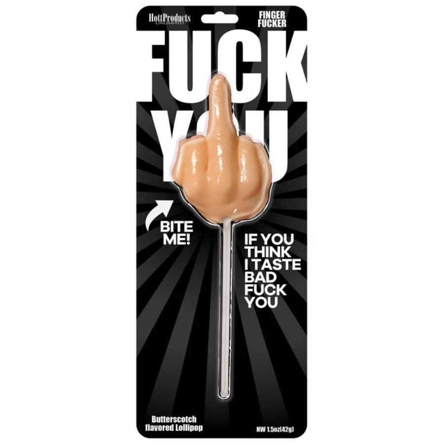 F-You Finger Fucker Lollipop Butterscotch