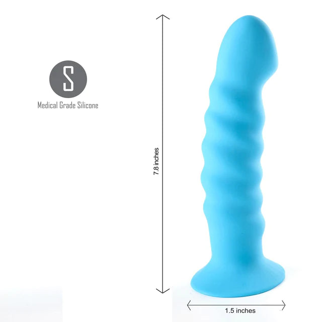 Kendall Silicone Dong - Neon Blue 7.5" *