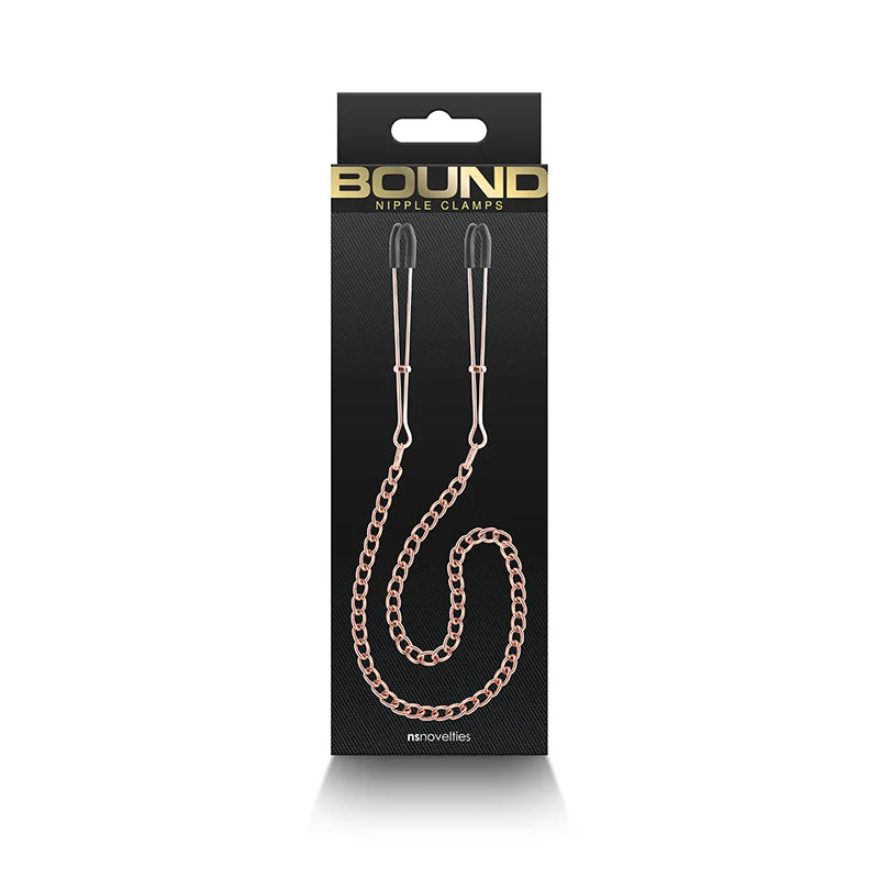 Bound Nipple Clamps - DC3 - Rose Gold