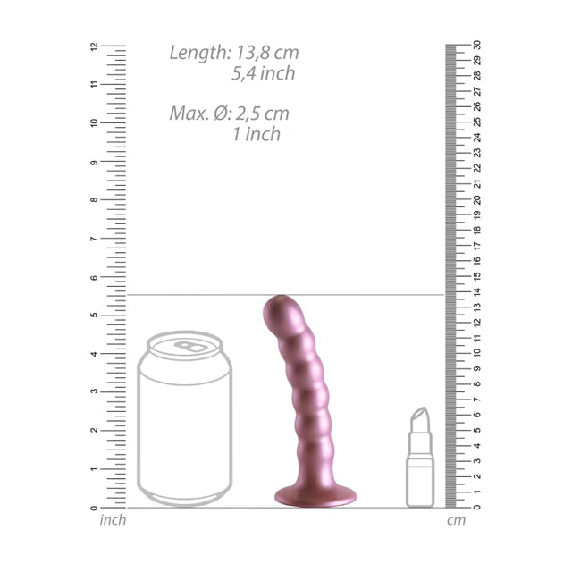 Ouch! Beaded G-Spot Dildo 5'' - Rose