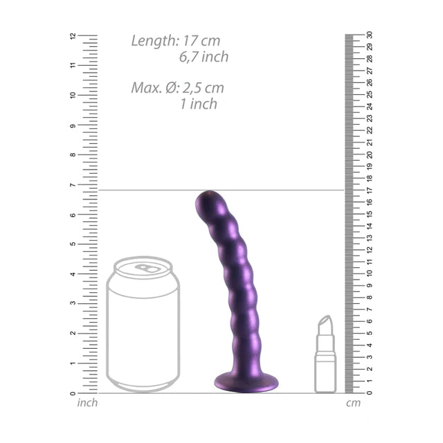 Ouch! Beaded G-Spot Dildo 6.5'' - Purple