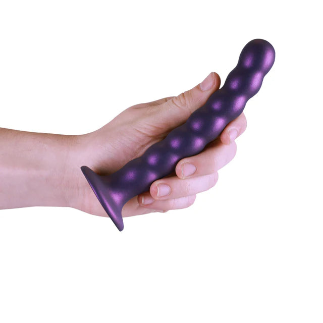 Ouch! Beaded G-Spot Dildo 6.5'' - Purple