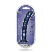 Ouch! Beaded G-Spot Dildo 8'' - Blue