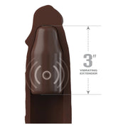 Fantasy X-tensions 9” Sleeve with Vibrating 3” Plug Brown