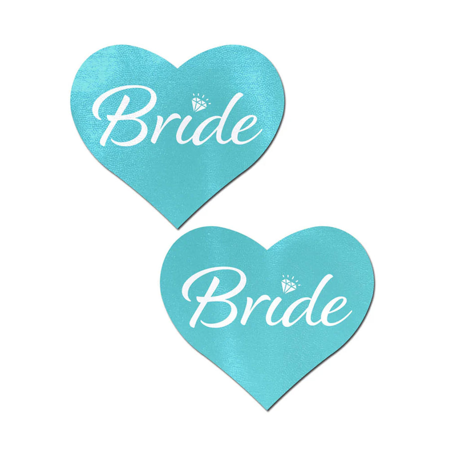 'Bride' Heart Pasties - Robin Egg Blue