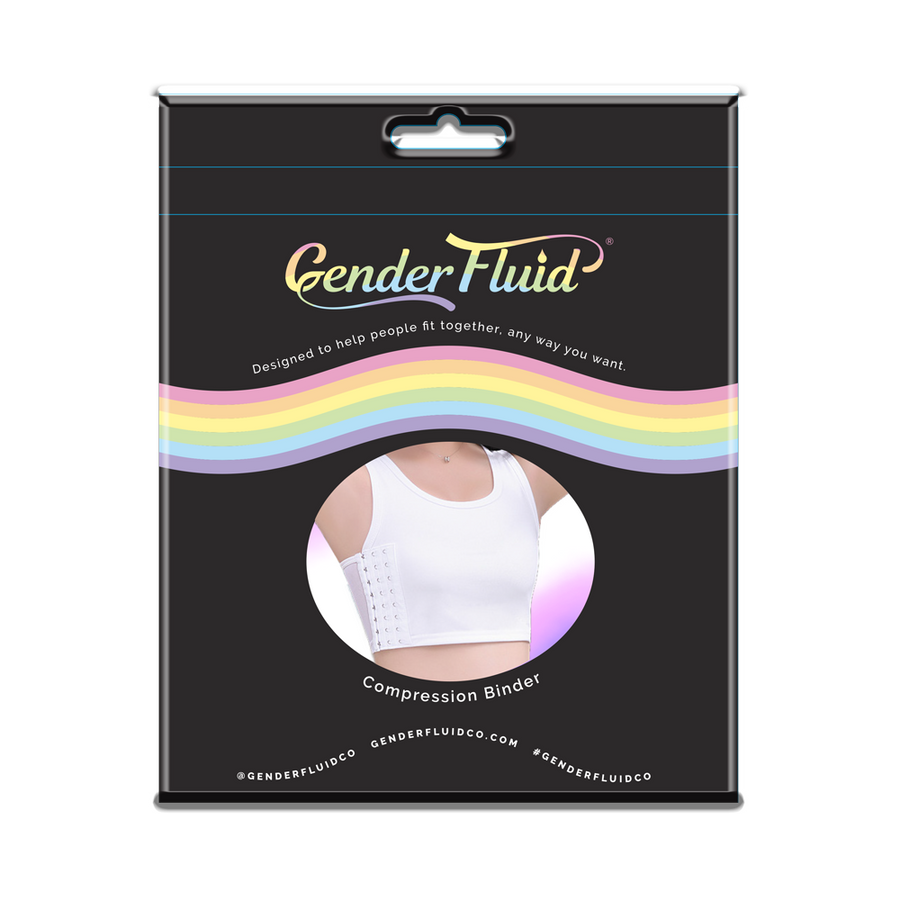 Gender Fluid Chest Binder White - Medium