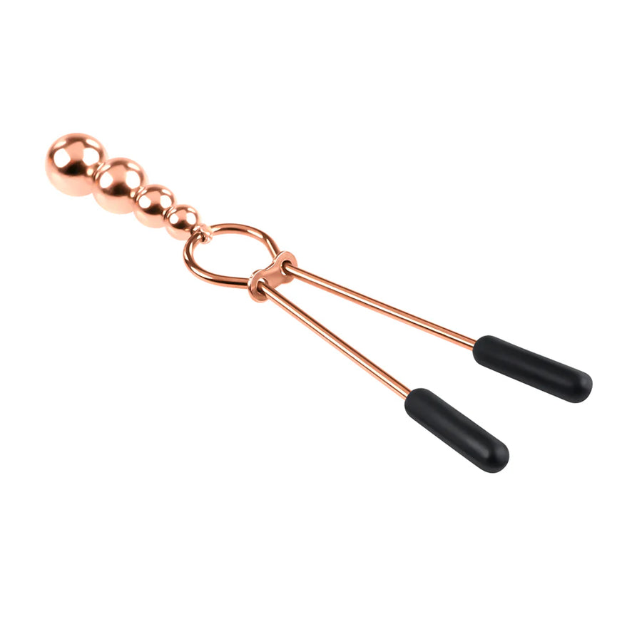 SELOPA - Beaded Nipple Clamps -Rose Gold