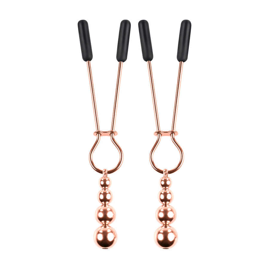 SELOPA - Beaded Nipple Clamps -Rose Gold