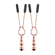 SELOPA - Beaded Nipple Clamps -Rose Gold