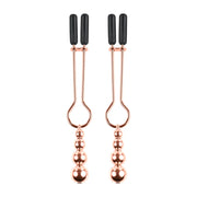 SELOPA - Beaded Nipple Clamps -Rose Gold