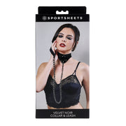 Velvet Noir Collar & Leash