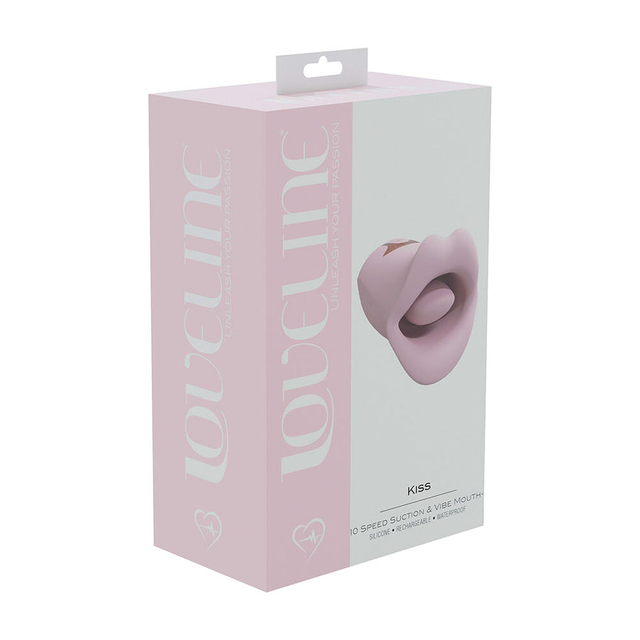 Kiss 10 Speed Suction & Vibrating Pink Mouth