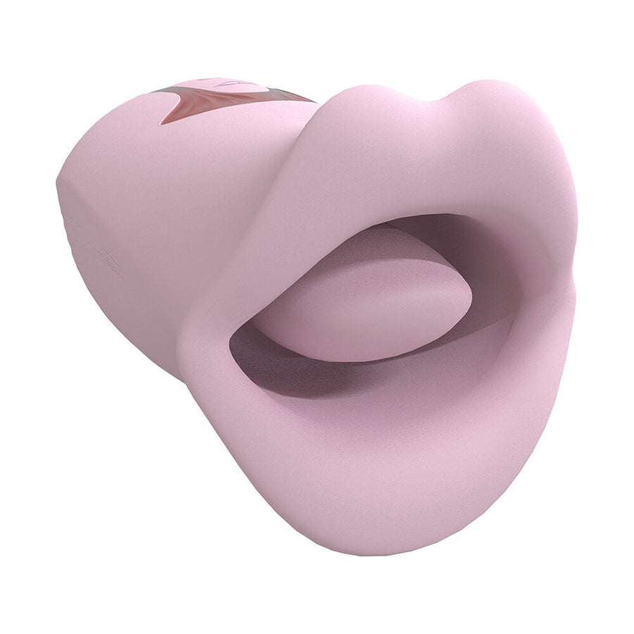 Kiss 10 Speed Suction & Vibrating Pink Mouth