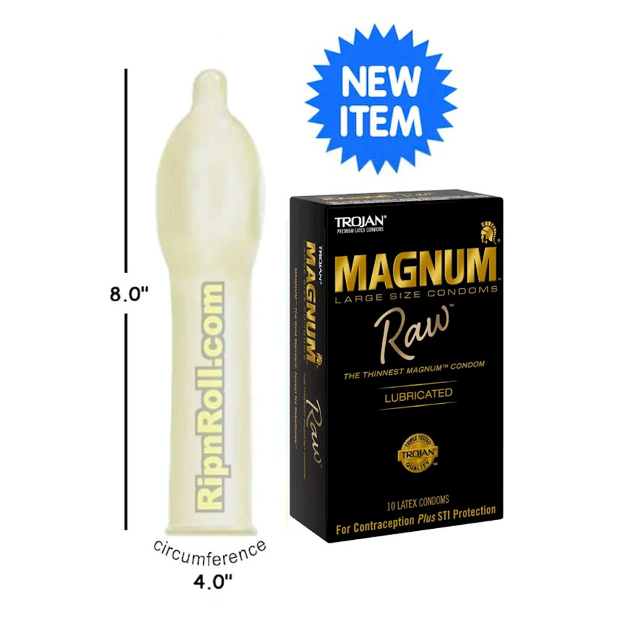 Trojan Magnum Raw Condoms - 10pk