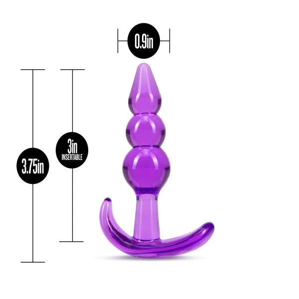 B Yours Triple Bead Anal Plug - Purple