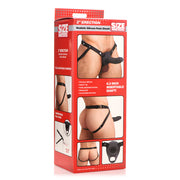 2" Erection Smooth Hollow Strap-On - Black