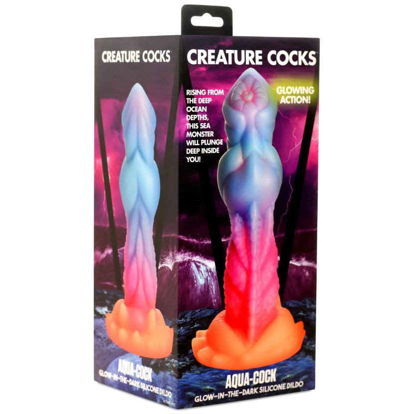 Aqua-Cock Glow-In-Dark Silicone Dildo