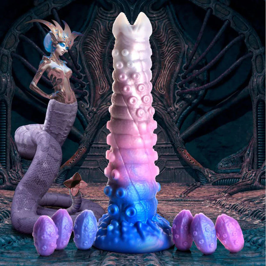 Tenta-Queen Ovipositor Large Dildo & Eggs