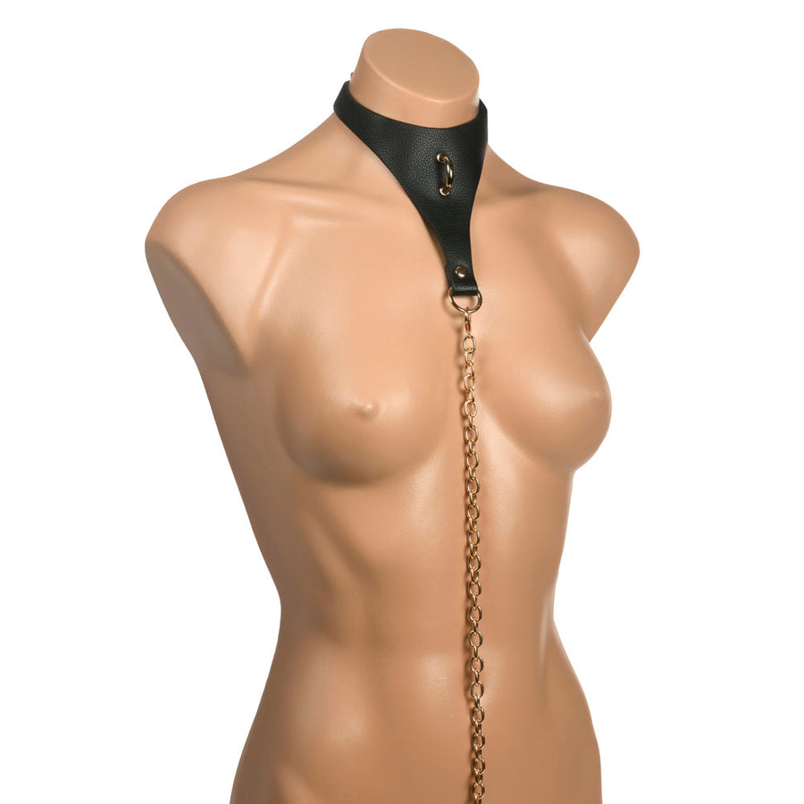 Captivate Collar with Body Chain - Black