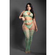 HEART OF GLASS Lace knit 3pc - QUEEN