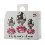 Adam & Eve Pink Gem Anal Plug Set