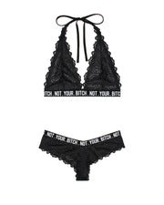 Not Your Bitch Bralette & Cheeky Panty Set