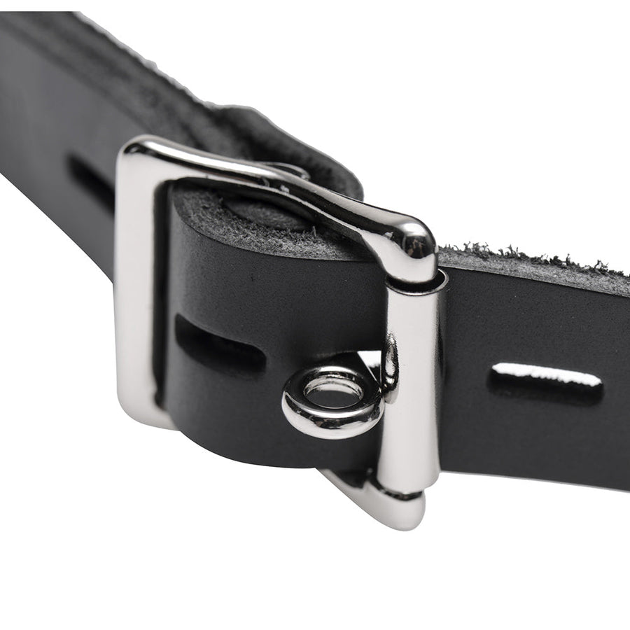 Leather Locking Open Mouth Feeder Gag