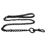 Leather Lead - Black with Black