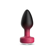 RUBY Ombre - MEDIUM Cheeky Charms Eluxe Vibrating  Plug With Remote - Clear Gem